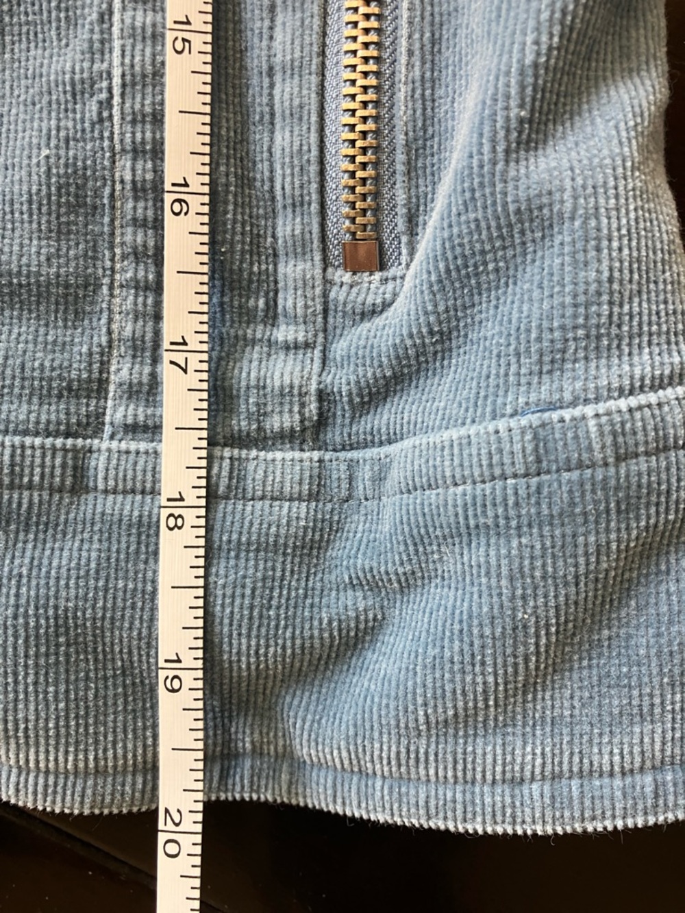 ROOMMATES California Vintage Light Blue Corduroy Zip-Front Fitted Jacket Size M - Picture 11 of 12